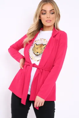 Fuchsia Belted Blazer - Kenna