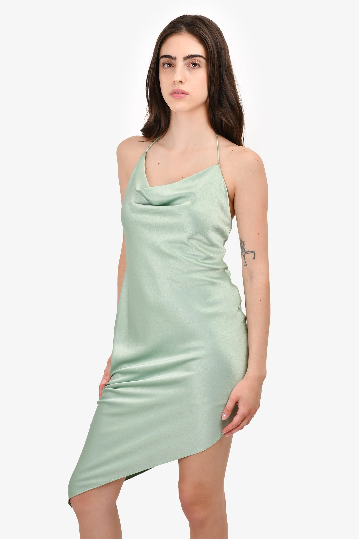 Alice   Olivia Green Asymmetrical Dress Size 4