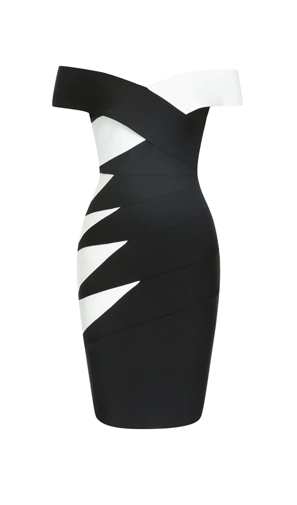 ASYMMETRIC RIB COLOURBLOCK MINI DRESS