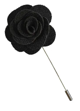 Black Lapel Flower