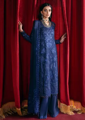 Blue Embroidered Suit - Afrozeh Luxury Starlet Collection '23 - Sapphire Elegance