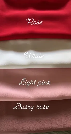 Chiffon Hijab in Red-Pink Shades حجاب الشيفون بالوانٍ ورديه