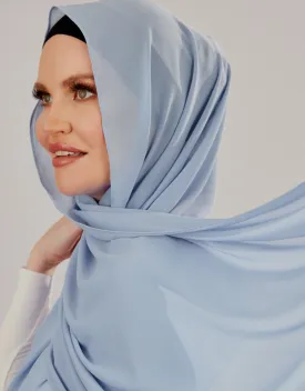 Chiffon Shawl - Shades of Light Blue