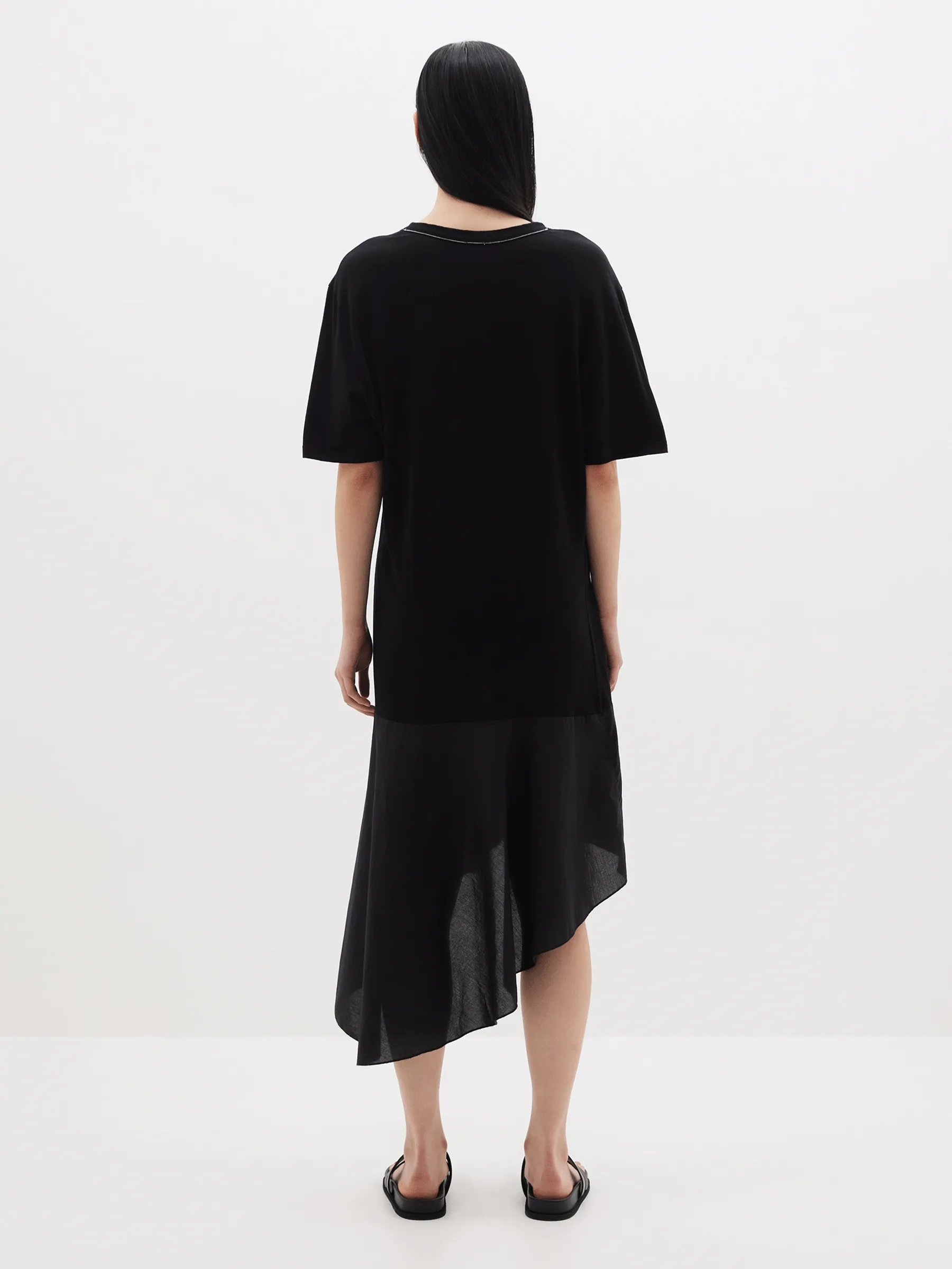 contrast t.shirt dress