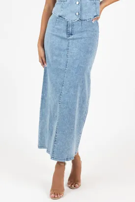 Denae Denim Maxi Skirt