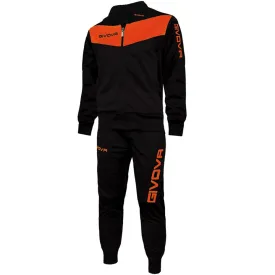 Givova Tuta Visa Fluo Tracksuit Black-Orange Tr018f 1028 L