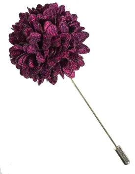 Hot Purple Lapel Flower