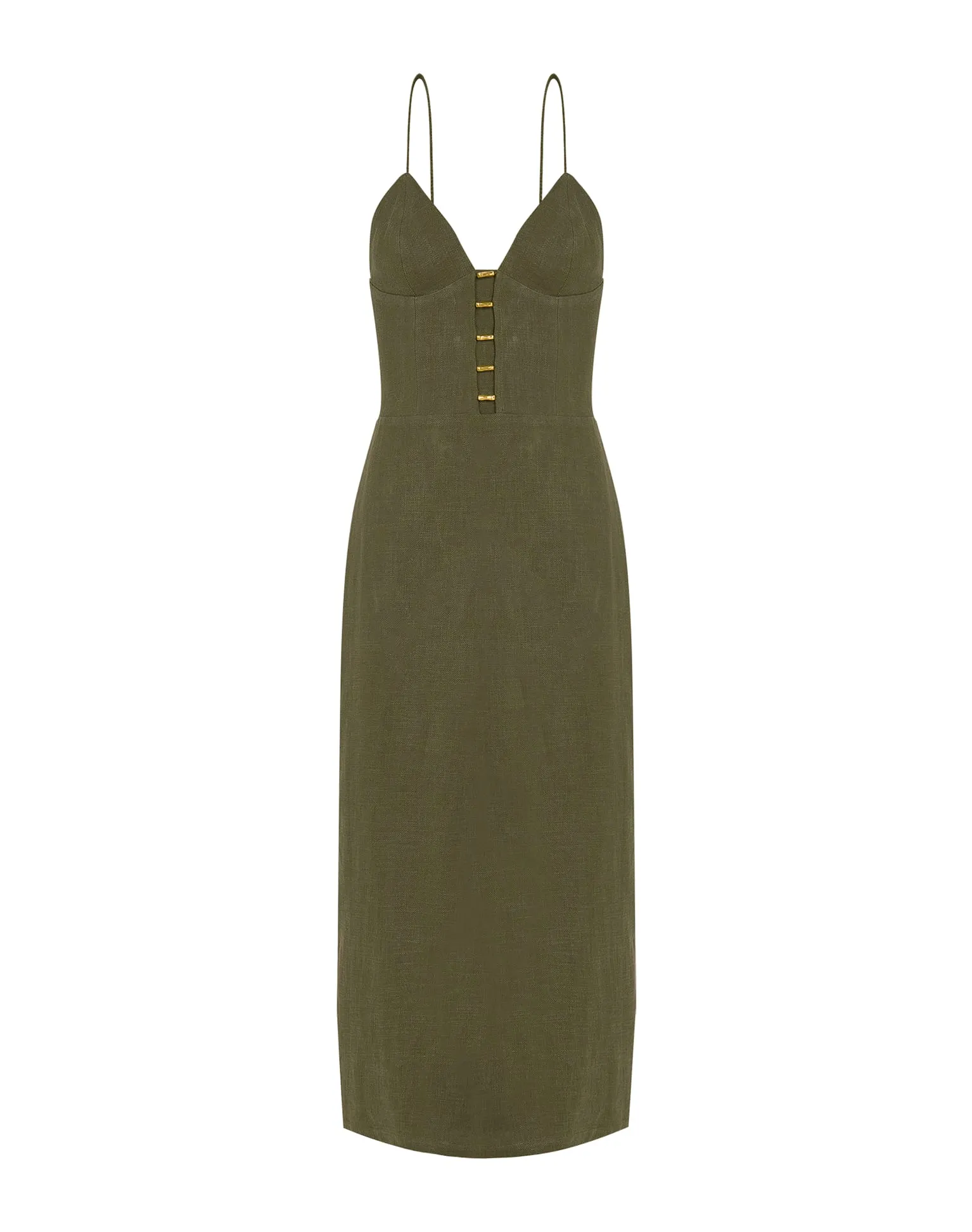 Janet Midi Dress - Evergreen