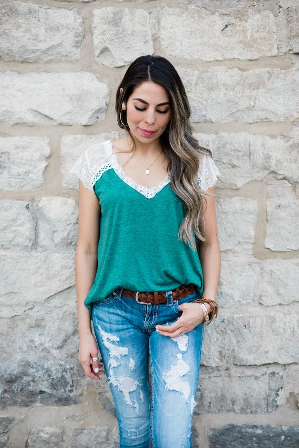 Kia Shoulder Lace Tee