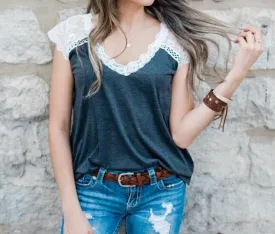 Kia Shoulder Lace Tee