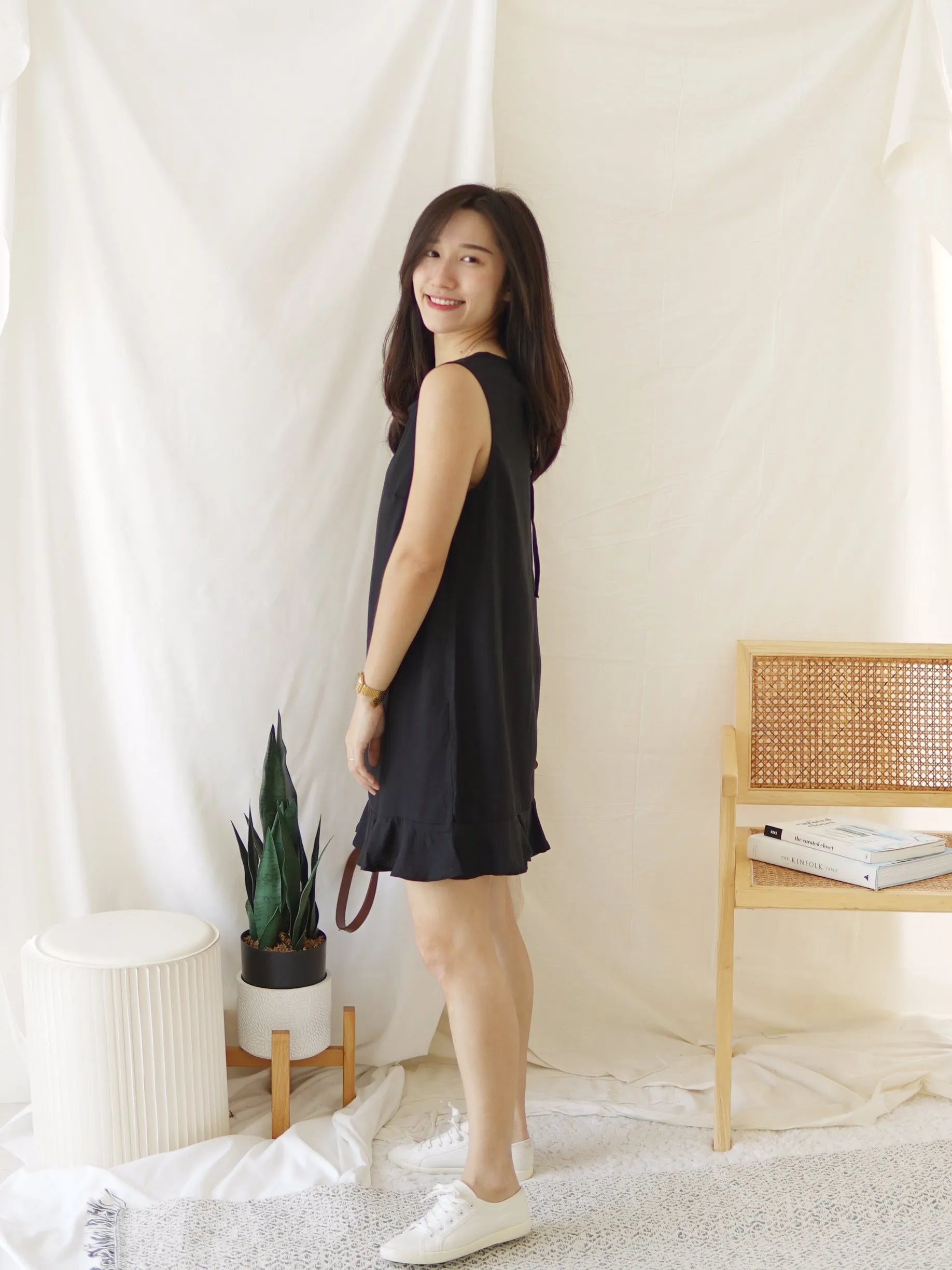 MARITA TRUFFLE ALINED DRESS (Including White Tee)