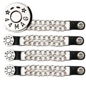 Milwaukee Leather 44-Magnum Dial Vest Extender Double Chrome Chains