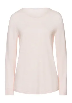 Natural Elegance Relaxed Round Neck Top | Rose Melange 74948-2899