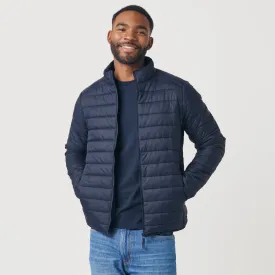 Navy Quilted Puffer Jacket