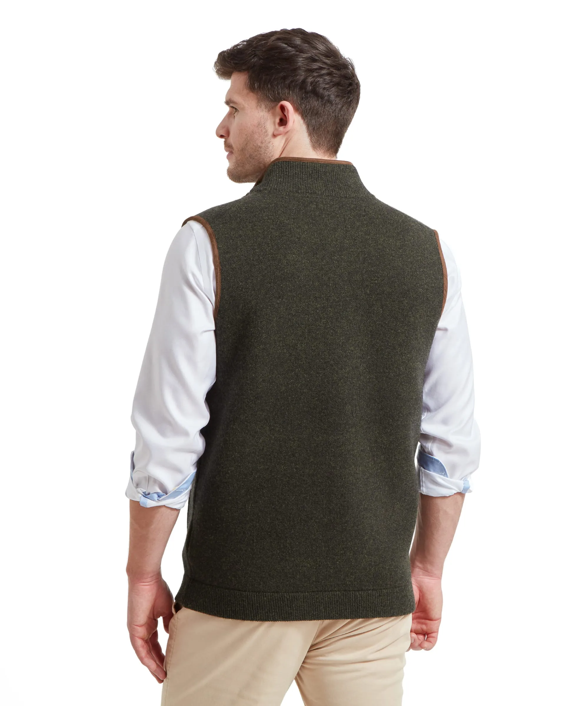 Orkney Merino Gilet - Loden Green