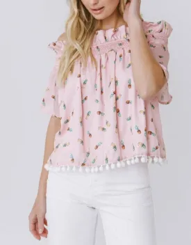 Pineapple Daze Off the Shoulder Blouse