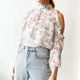 SEIKO SHOJI| Floral Off-the-shoulder Blouse