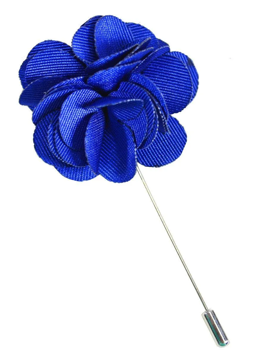 Solid Blue Lapel Flower