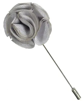 Solid Grey Lapel Flower