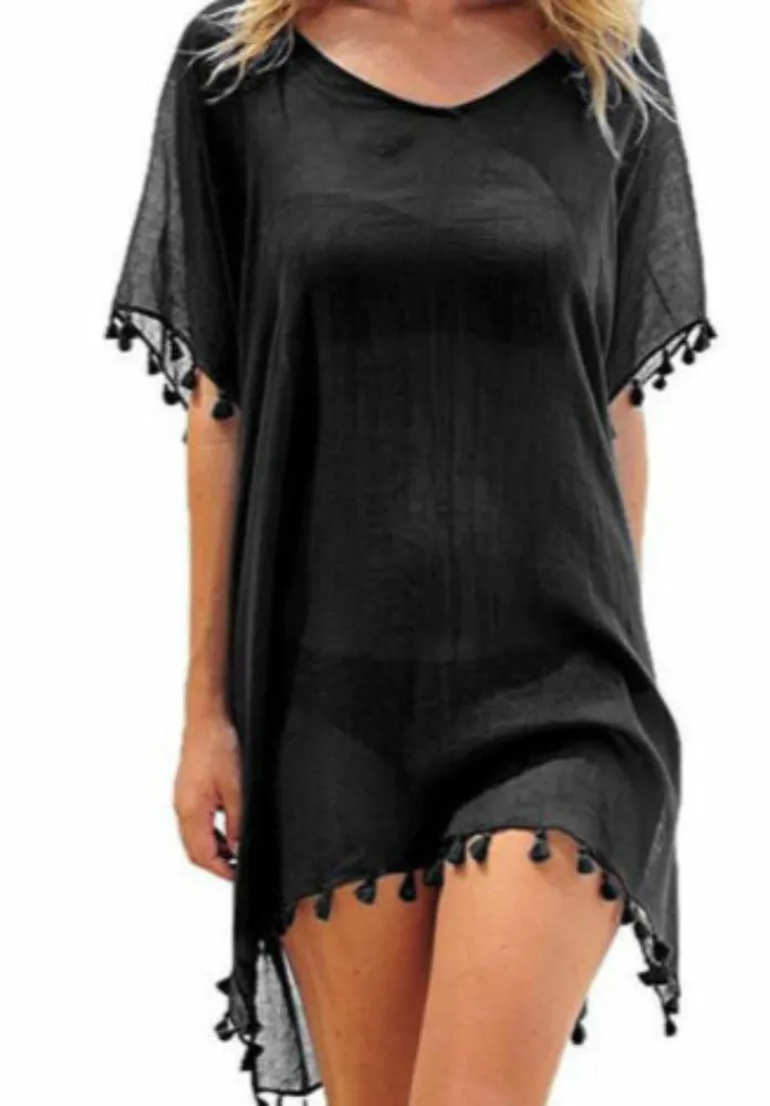 Summer Beach Wear Chiffon Tassels Swimsuit Cover Up