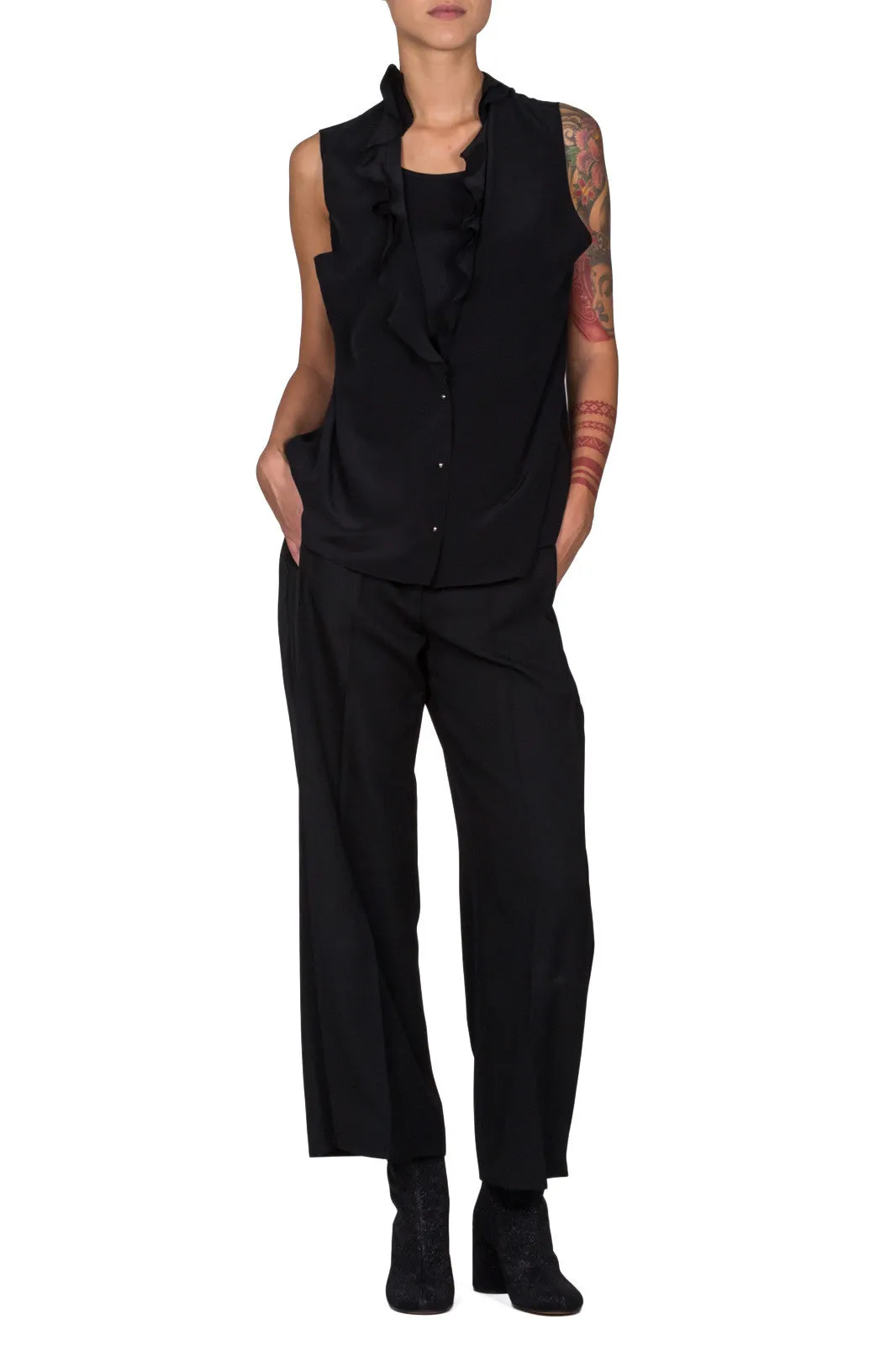 Tailored Wide Leg Trousers