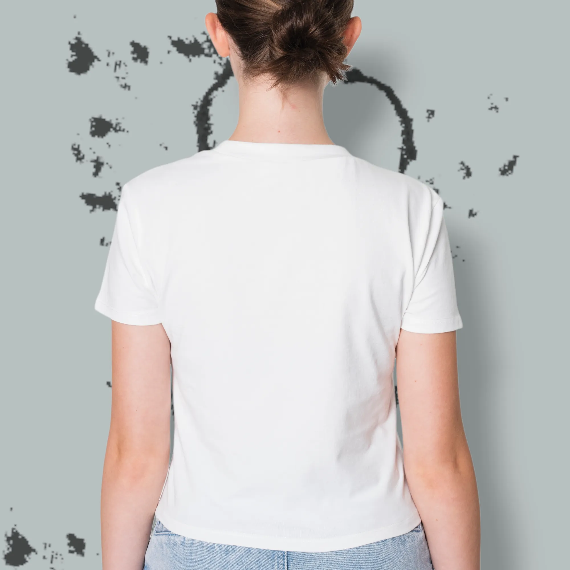 Women's White Printed T-Shirt