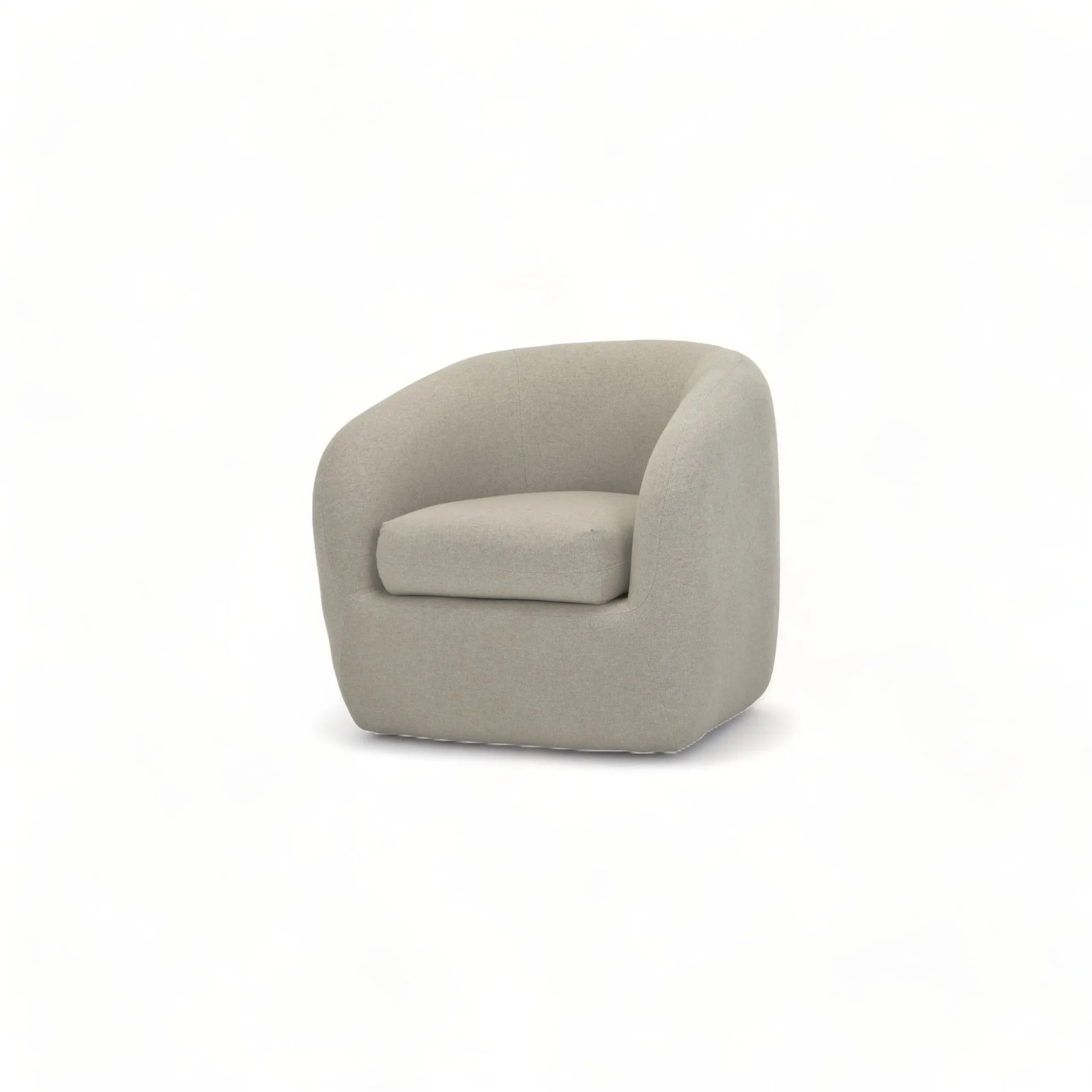 Ziggy Taupe Grey Swivel Lounge Chair